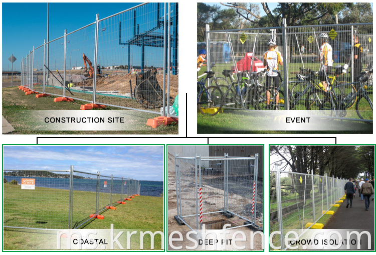 PVC coated canada metal construction temporary fence